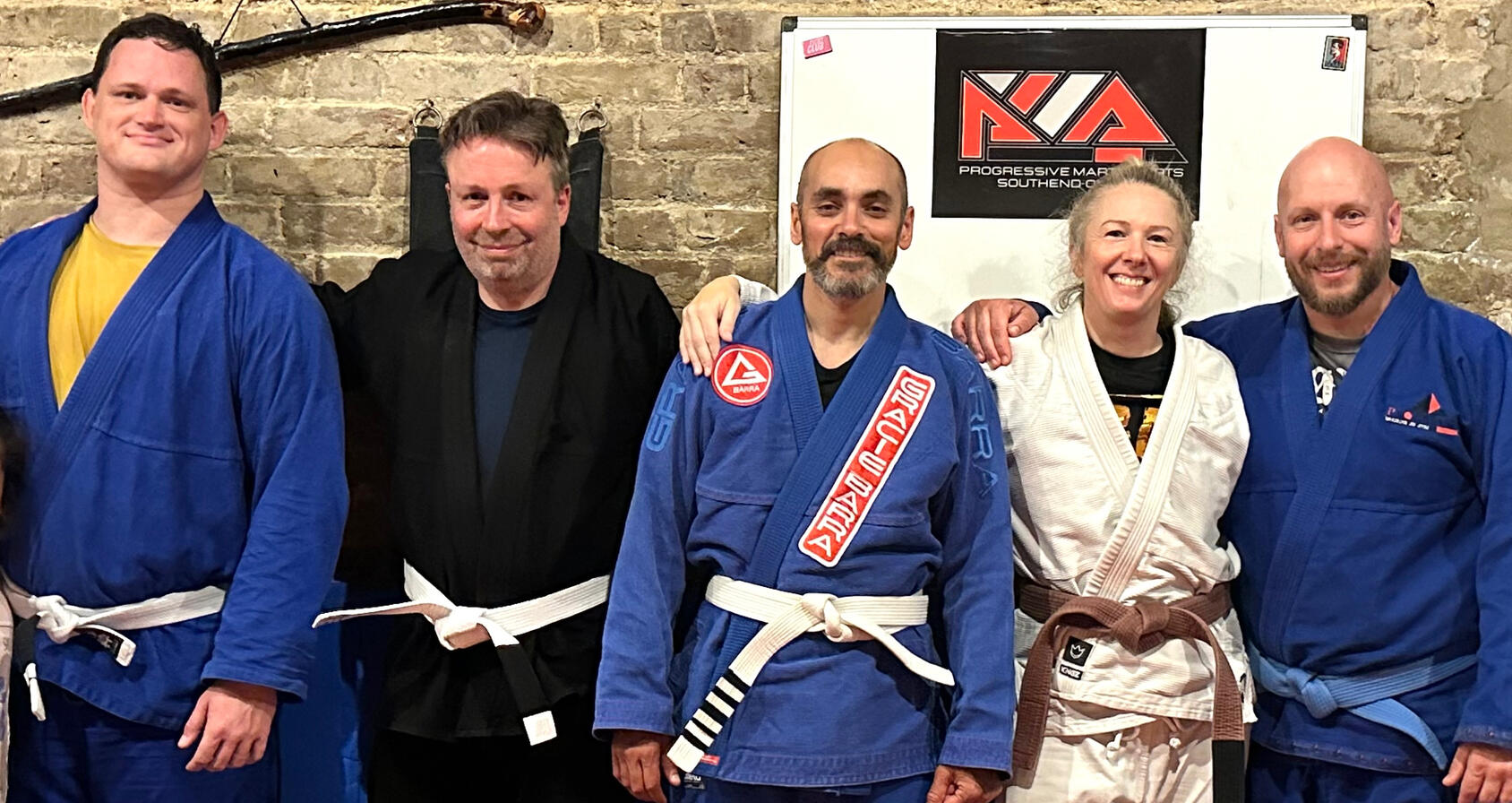BJJ training session at PMA Southend, Southend-on-Sea Essex